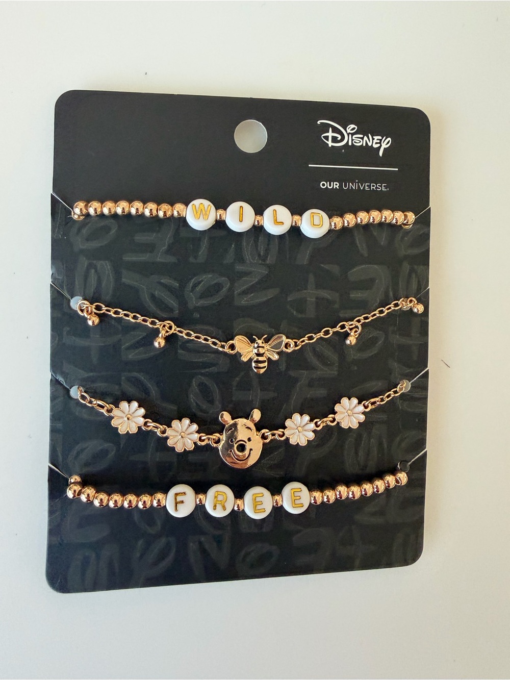 Disney Gold Winnie the Pooh Layered Bracelet Set